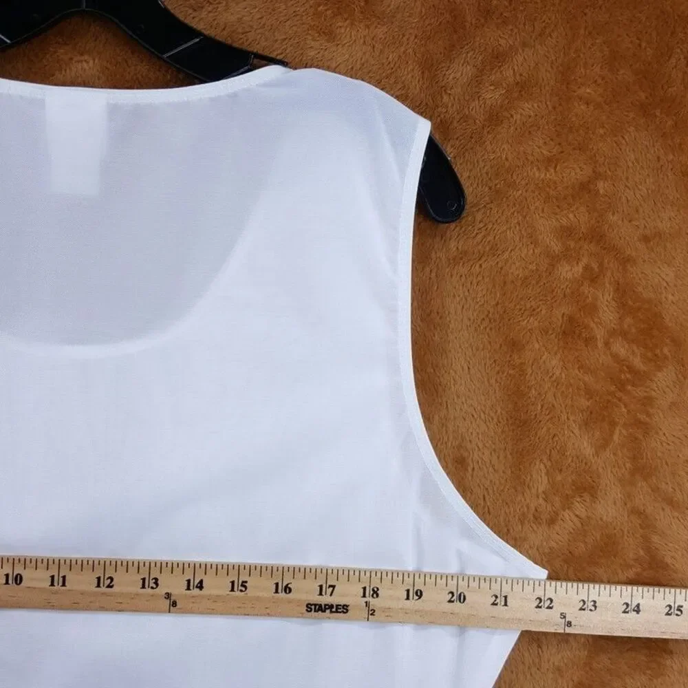 INSTA SLIM Shirt Mens 2XL White Compression Muscle Tank Power Mesh